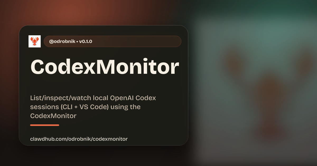 CodexMonitor en ClawHub